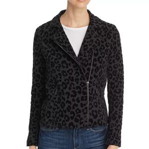 Majestic Filatures | Leopard Print Moto Jacket
